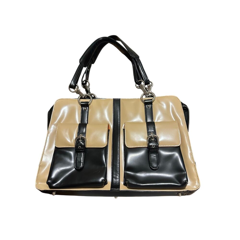 Franklin Covey Handbag great size beige and black
